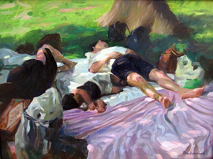 Max Ginsburg, Picnic Sleeping, 2006
oil on canvas, 12 x 16 in. (30.5 x 40.6 cm)
MG030606