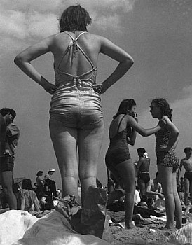 Work: Morris Engel Woman on Beach, Coney Island, NYC