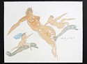 Reuben Nakian, Nymph with Cupids and Dolphins
1982 - 85, black litho crayon and colored wash