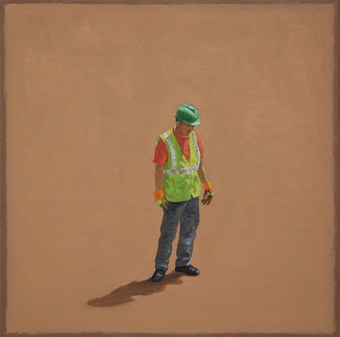 Scott Duce, Construction Worker .3
oil on panel, 12 x 12 in. (30.5 x 30.5 cm)
SD140428