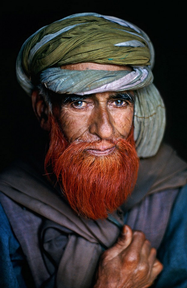Steve McCurry, Kashmiri Man with Henna Beard, 1995
FujiFlex Crystal Archive Print, (Inquire for available sizes)
KASHMIR-10057
