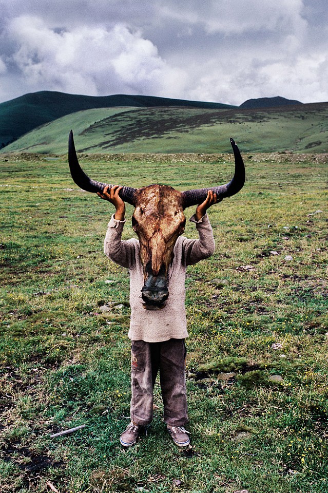 Steve McCurry, Boy Holds Animal Skull, 2005
FujiFlex Crystal Archive Print, (Inquire for available sizes)
TIBET-10601