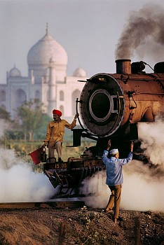 Steve McCurry - Steve McCurry Vertical Taj and Train