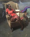 Max Ginsburg, Connie in old studio chair
2015, oil on canvas