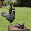 Bjorn Skaarup, The Ermine, the Rooster, and the Lizard, Ed. 2/6
bronze and black granite