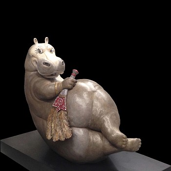 Work: Bjorn Skaarup Hippo Odalisque, Edition of 6