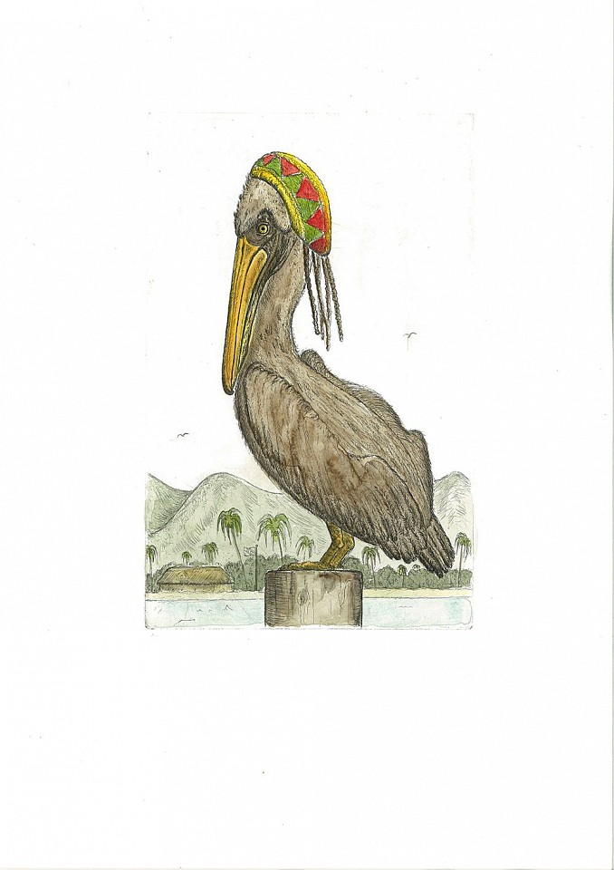 Bjorn Skaarup, Brown Pelican, St. Kitts & Nevis, Edition of 50, 2016
Color engraved etching, 12 x 16 in. (30.5 x 40.6 cm)
BS170204