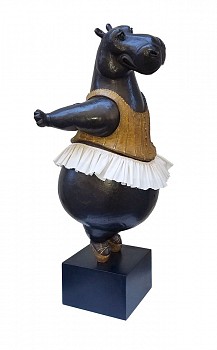 Work: Bjorn Skaarup Hippo Ballerina, tiptoe, Edition of 6