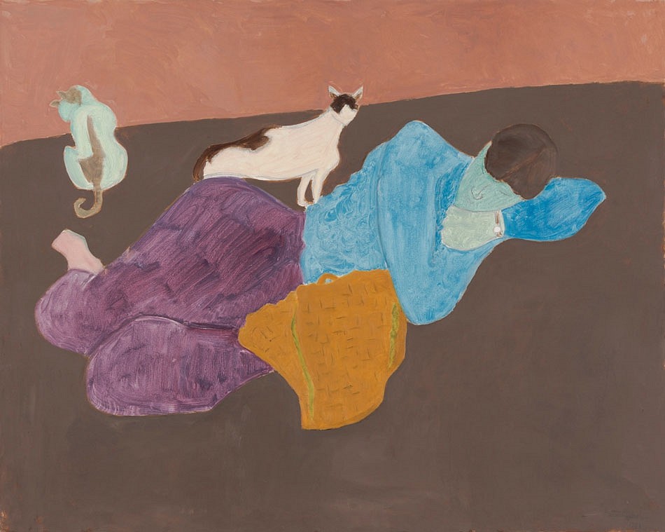 Sally Michel, Protective Felines, 1988
oil on canvas, 40 x 50 in. (101.6 x 127 cm)
SM180401