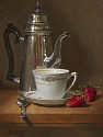 William O. Ewing, Limoges, Teacup & Strawberries
oil on wood