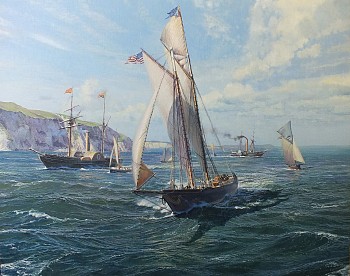 Maarten Platje -&nbsp;Maarten Platje The Yacht America at Freshwater Bay