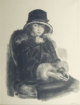 Work: George Wesley Bellows Anne in a Black Hat