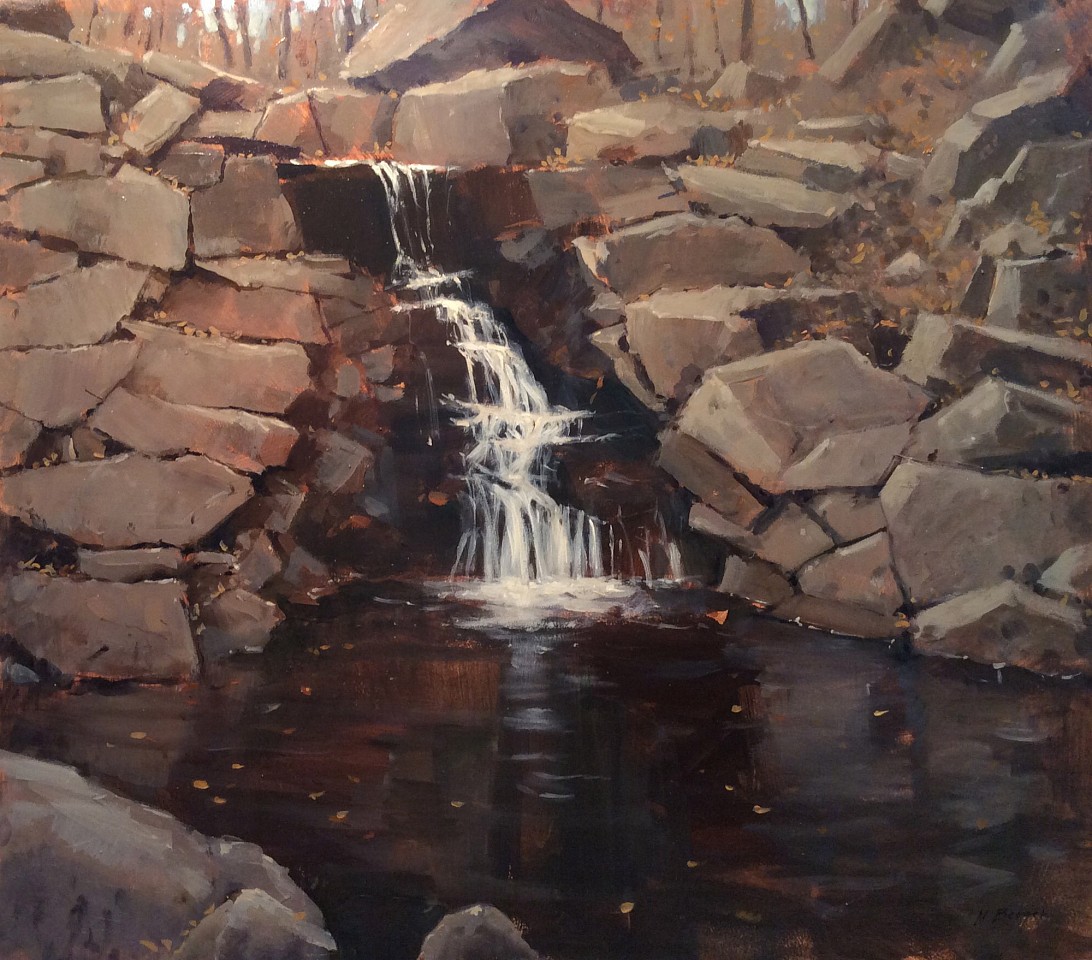 Nicholas Berger, North Woods Waterfall, Central Park, 2018
oil on panel, 18 x 20 1/2 in. (45.7 x 52.1 cm)
NB181107