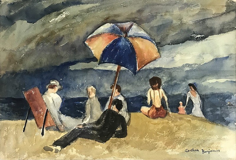 Gershon Benjamin, At the Beach VI, 1935 ca
watercolor on paper, 15 x 22 in. (38.1 x 55.9 cm)
GB1803017