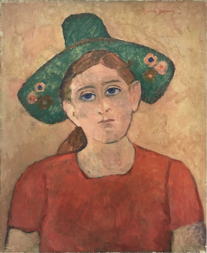 Gershon Benjamin, Green Hat, 1941
oil on canvas, 24 x 20 in. (61 x 50.8 cm)
GB1803032