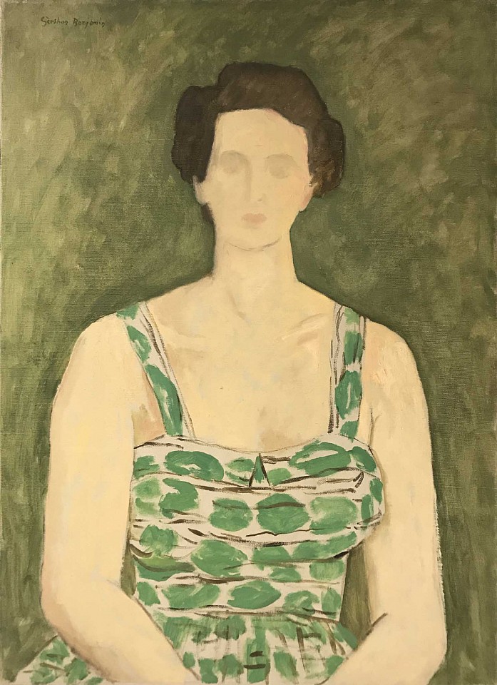 Gershon Benjamin, A Lady in a Green Sundress, c. 1940
oil on canvas, 30 x 22 in. (76.2 x 55.9 cm)
GB1803031