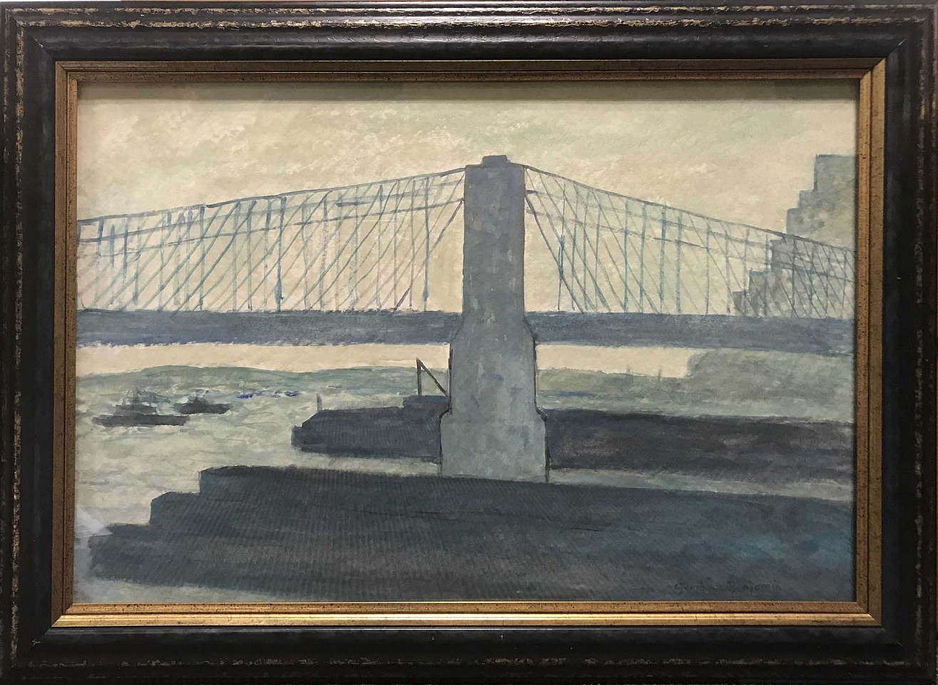 Gershon Benjamin, Brooklyn Bridge IV, 1950 ca
watercolor on paper, 24 x 36 in. (61 x 91.4 cm)
GB1803039