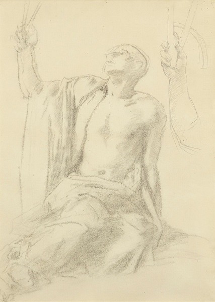 John Singer Sargent, Figure Study for 'Science', 1920
charcoal & graphite on paper, 18 4/5 x 24 1/2 in. (47.8 x 62.2 cm)
JSS190401