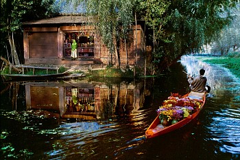 Work: Steve McCurry Flower Vendor on Dal Lake
