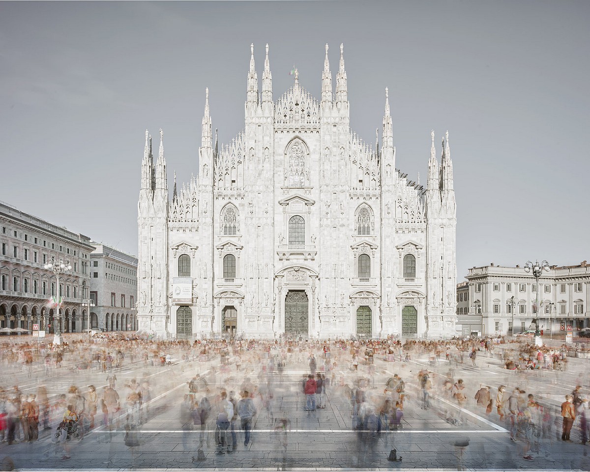 David Burdeny, Piazza of Shadows, Milan, Italy, 2016
archival pigment print, 59h x 73 1/2w in