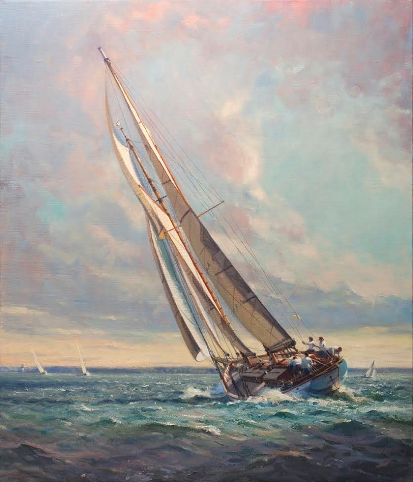 Louis Guarnaccia, After a Great Race, Juno at Nantucket, 2019
oil on linen, 40 x 34 in.