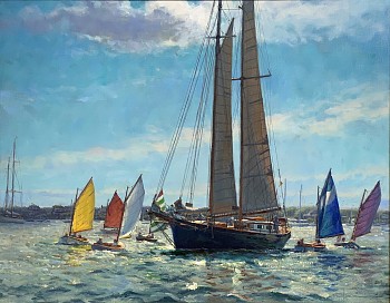 Work: Louis Guarnaccia Schooner and the Rainbow Fleet, Nantucket