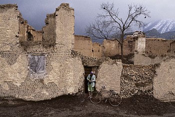 Work: Steve McCurry Man and Bike in Doorway