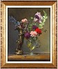 still life with flowers and classical sculpture