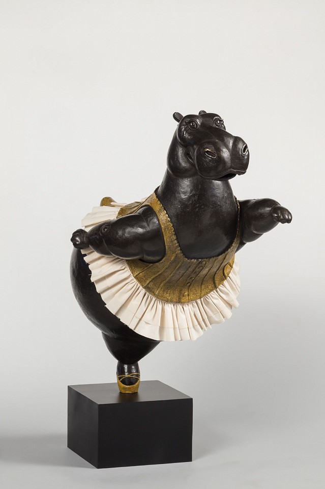 Bjorn Skaarup, Hippo Ballerina Pirouette II, Ed. 6/9, 2020
bronze with fabric skirt, 23 x 20 x 16 in. (58.4 x 50.8 x 40.6 cm)
BS210502