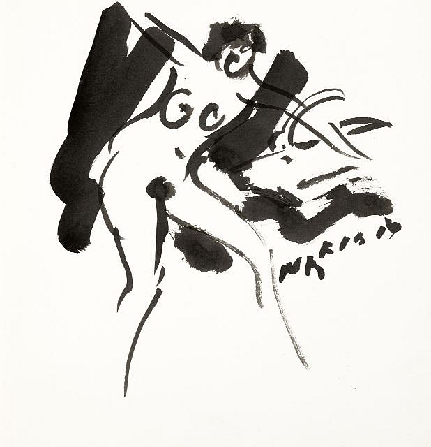 Reuben Nakian, Nymph, c.1980
ink on paper, 12 x 11 1/2 in. (30.5 x 29.2 cm)
RN211202