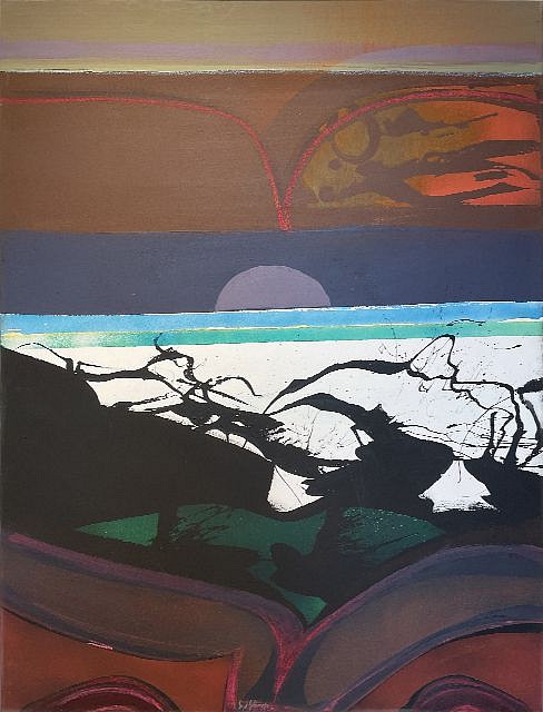 Syd Solomon, Light Rise and Fall, 1990
Acrylic and aerosol enamel on canvas, 48 x 36 in. (121.9 x 91.4 cm)
SOL-00200