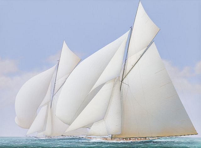 Richard Lane, Reliance and Shamrock III, 1903 America's Cup, 1999
oil on canvas, 30 x 40 in.
RL220201