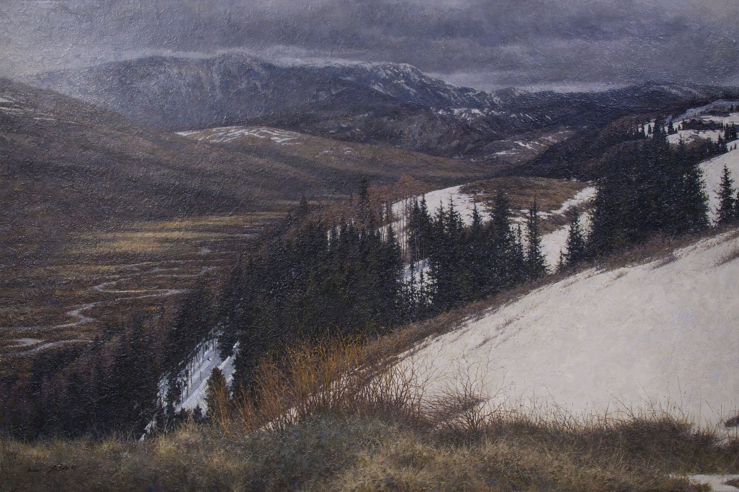 Li Xiao, Melting Snow, 2022
oil on canvas, 32 x 48 in.
LX042203