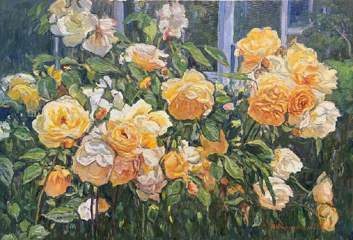 Jan Pawlowski, Yellow and White Roses, 2002
oil on canvas, 24 x 36 in. (61 x 91.4 cm)
JP220705
