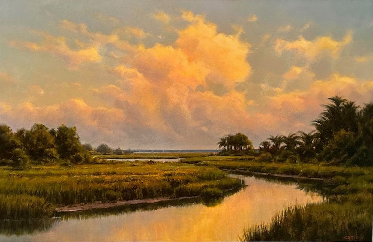 Frank Corso, Summer Skies, 2023
oil on canvas, 24 x 36 in. (61 x 91.4 cm)
FC230203