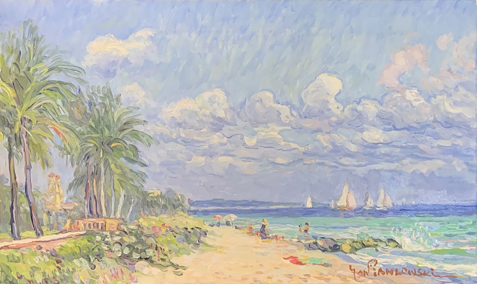 Jan Pawlowski, Palm Beach Seascape, 2023
oil on canvas, 12 x 20 in. (30.5 x 50.8 cm)
JP230305
