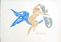 Reuben Nakian, Leda and the Swan
1982 - 85, black litho crayon and colored wash