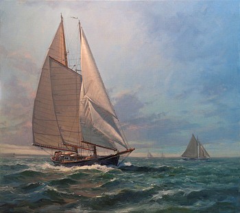 Louis Guarnaccia - Louis Guarnaccia Nantucket Schooner