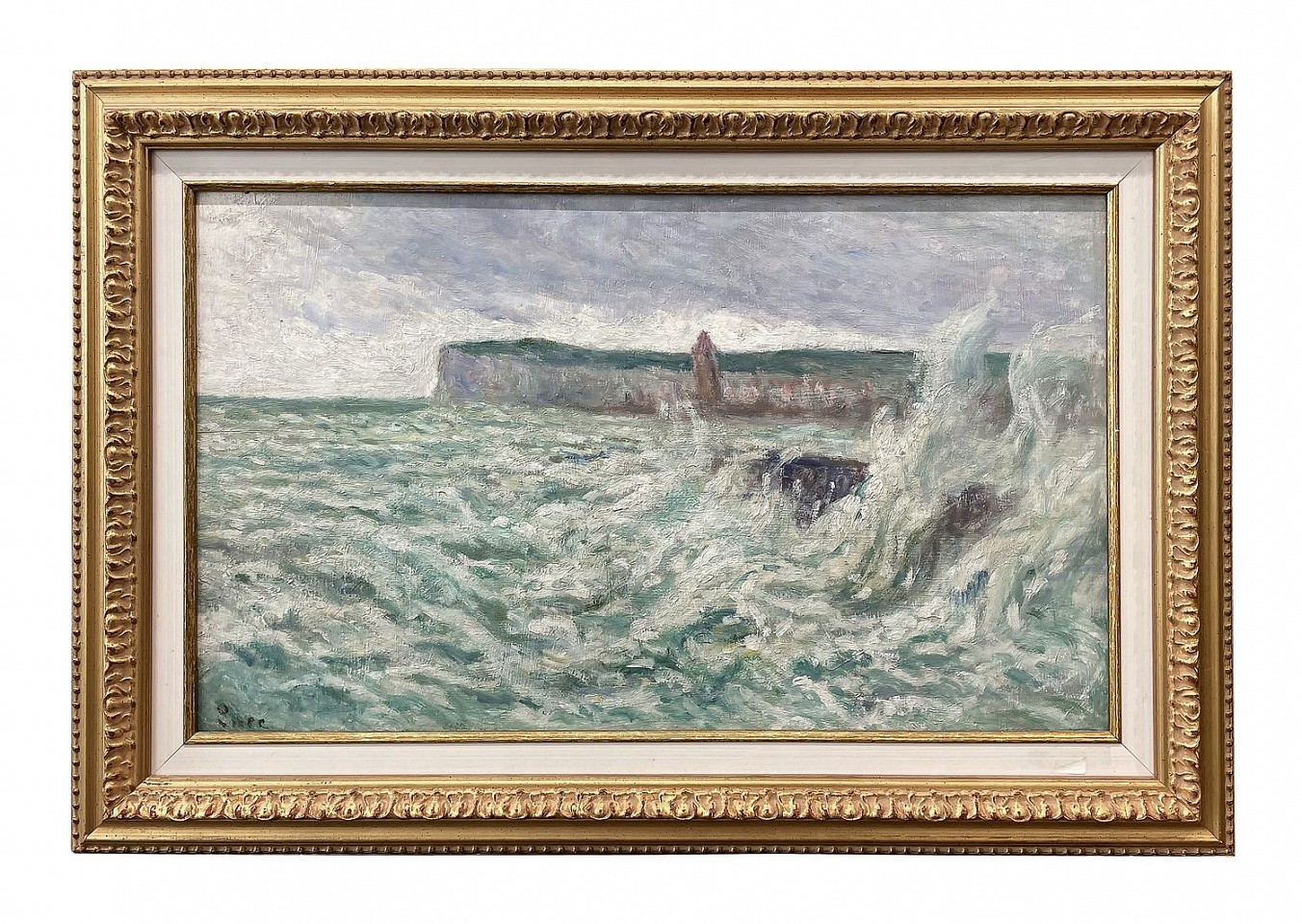 Maximilien Luce, Crashing Waves, c. 1934
oil on board, 13 3/4 x 21 3/4 in. (34.9 x 55.2 cm)
ML230601