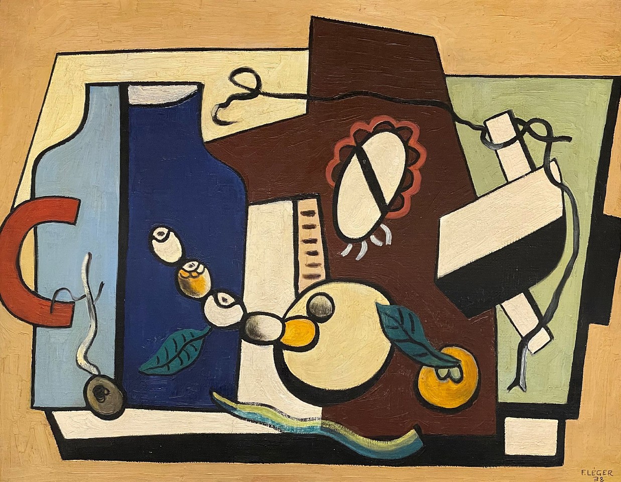 Fernand Léger, Le Vase Bleu, 1938
oil on canvas, 19 x 25 1/2 in. (48.3 x 64.8 cm)
FL230701