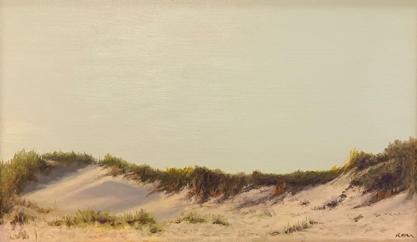 Marla Korr, Dune in the Morning Light, 2023
oil on linen, 12 x 20 in. (30.5 x 50.8 cm)
MK230801