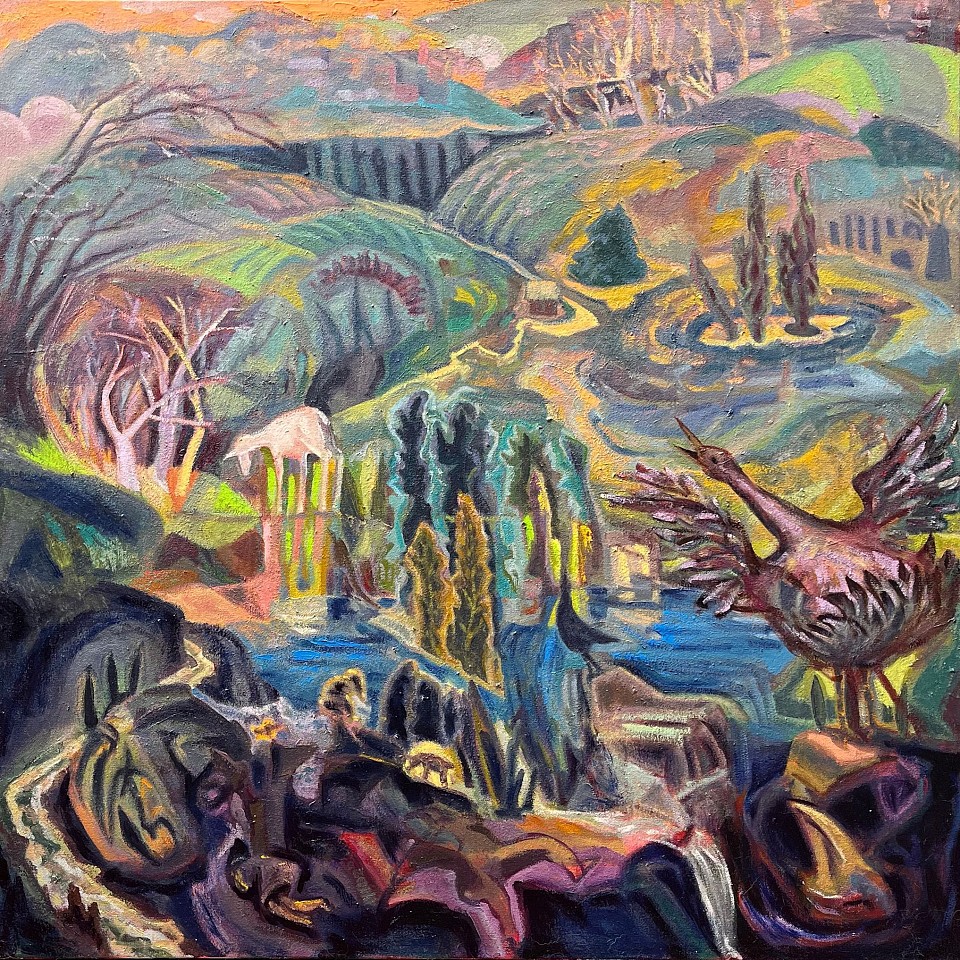 Laurie Fader, Birdcall in Eden, 2023
oil on canvas, 36 x 36 in. (91.4 x 91.4 cm)
LF230801