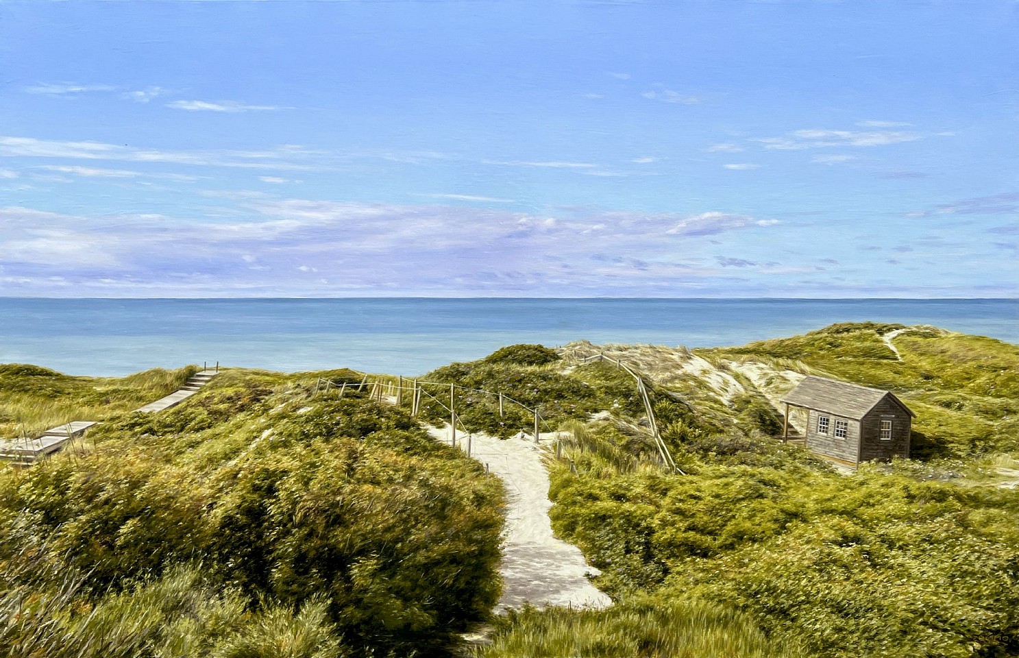 Lori Zummo, Steps Beach Sunrise, 2023
oil on canvas, 24 x 36 in. (61 x 91.4 cm)
LZ231104