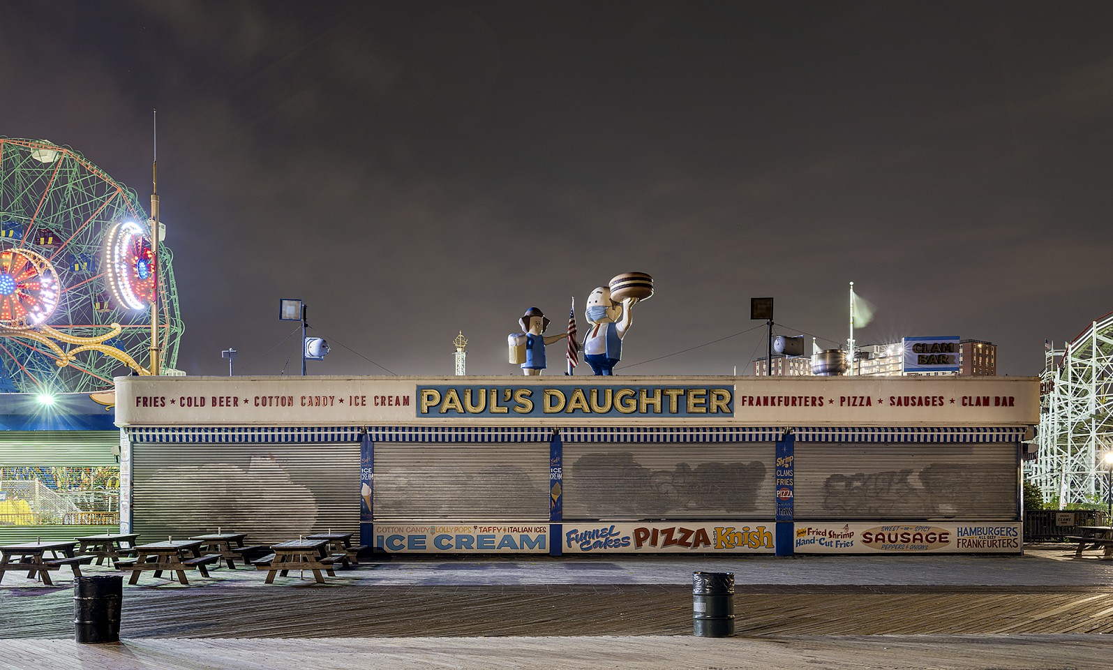 Mark S. Kornbluth, Boardwalk West & West 10th Street, Ed. of 10, 2021
Dye sublimation on aluminum, 24 x 39 7/8 in. (61 x 101.3 cm)