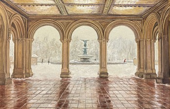 Marla Korr - Marla Korr Bethesda Terrace in Snow