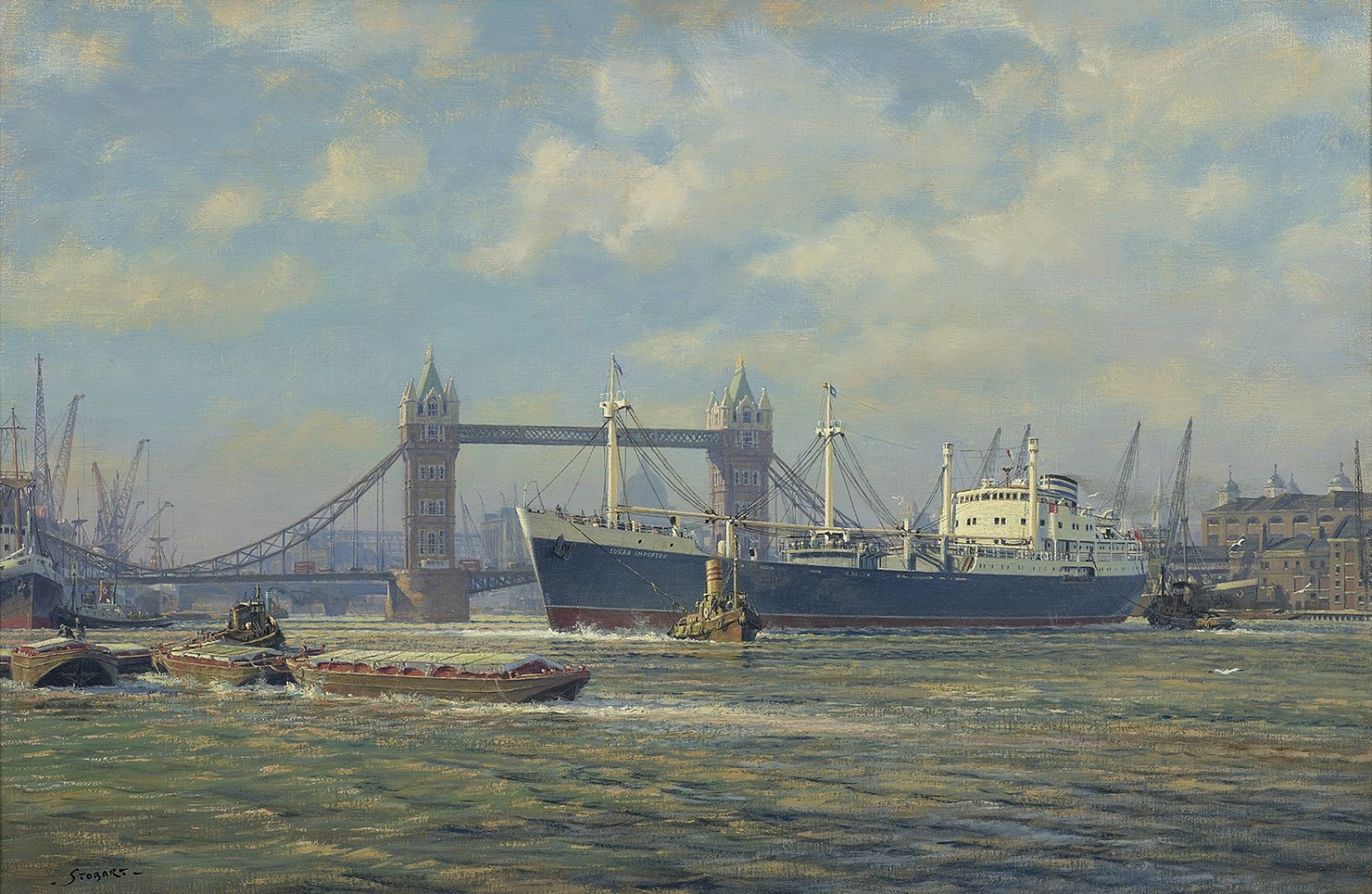 John Stobart, Sugar Importers c. 1956
oil on canvas, 20 x 30 in. (50.8 x 76.2 cm)
JS240502