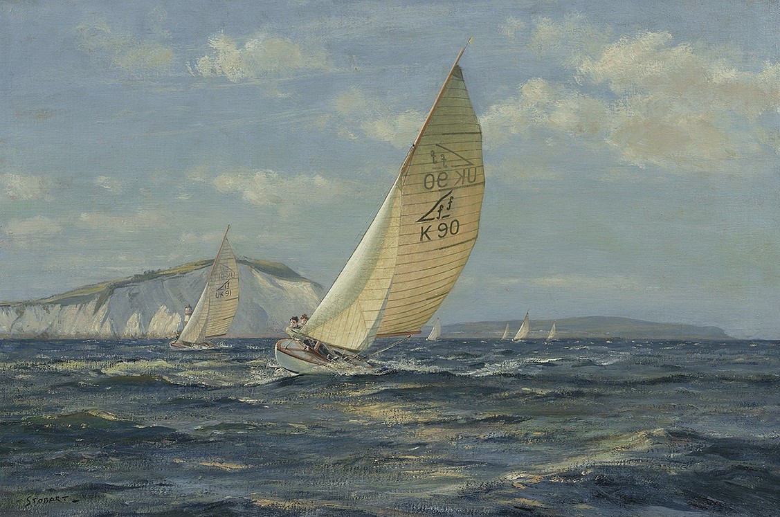 John Stobart, Flying Fifteen Off the Needles
oil on canvas, 20 x 30 in. (50.8 x 76.2 cm)
JS240503