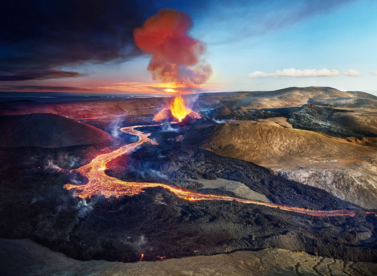 Stephen Wilkes, Fagradalsfjall Volcano, Iceland, Day to Night, Ed. 3/12
FujiFlex Archival Digital C-Print, 48 x 65 1/2 in. (121.9 x 166.4 cm)
SW240501