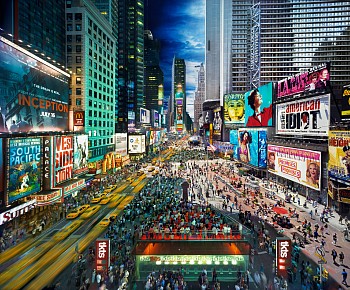 Work: Stephen Wilkes Times Square, NYC, Day to Night, Ed. 6/8