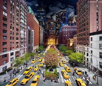 Work: Stephen Wilkes Park Avenue, NYC, Day to Night, Ed. 6/8